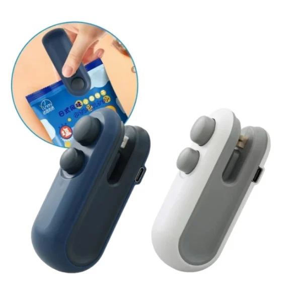 Mini máquina seladora de sacos magnética portátil recarregável 2 em 1 - Imagem 3