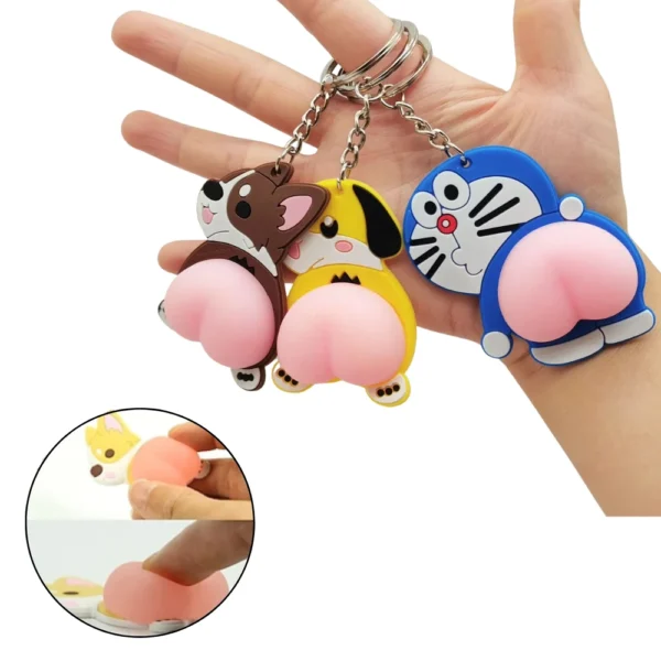 Chaveiro Divertido em Silicone – Estilo Cartoon 3D - Imagem 3