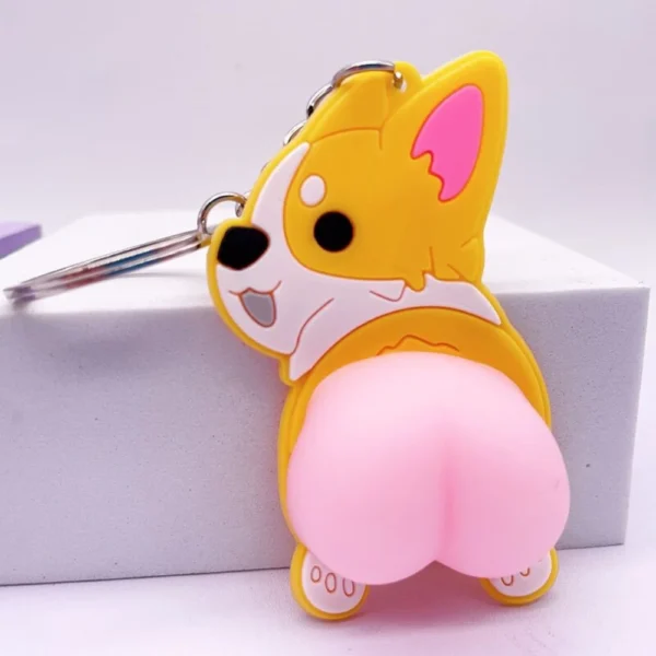 Chaveiro Divertido em Silicone – Estilo Cartoon 3D