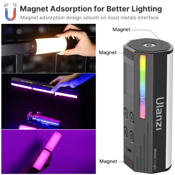Ulanzi i-Light VL119 RGB Bastão de Luz Portátil LED RGB 2500-9000K - Imagem 3