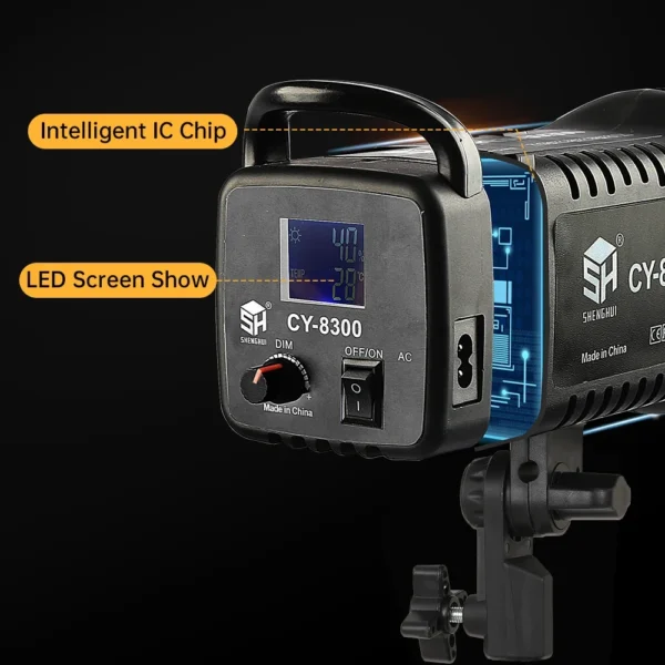Luz de vídeo LED para fotografia de 100 W, 8300 CY, - Imagem 3