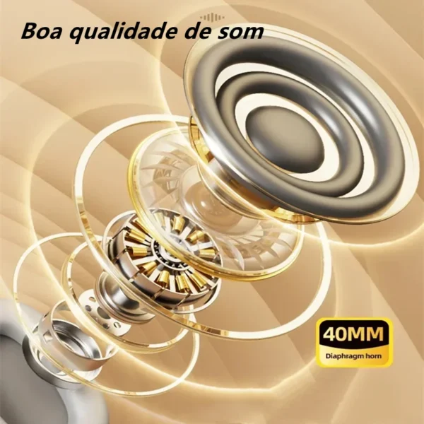 Fones de ouvido Bluetooth, gaming fones de ouvido, com mic - Imagem 3