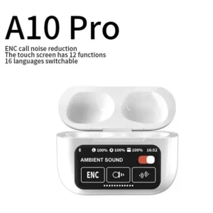 Fones de ouvido sem fio A10 Pro ENC TWS, touch screen