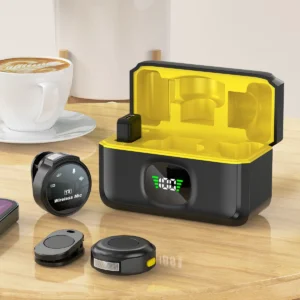 Microfone de Lapela Sem Fio MIJIA J6 – Compatível Android e iOS | Alcance 35m | Estojo Recarregável tipo-c