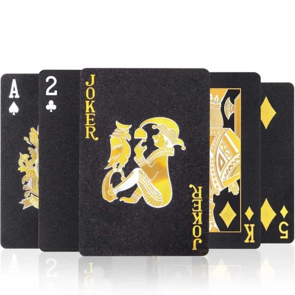 Baralho Skull Dourado em PVC – Edição de Luxo com 54 Cartas | Design Moderno e Sofisticado - Imagem 2