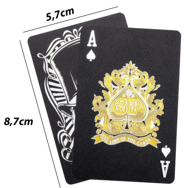 Baralho Skull Dourado em PVC – Edição de Luxo com 54 Cartas | Design Moderno e Sofisticado - Imagem 3
