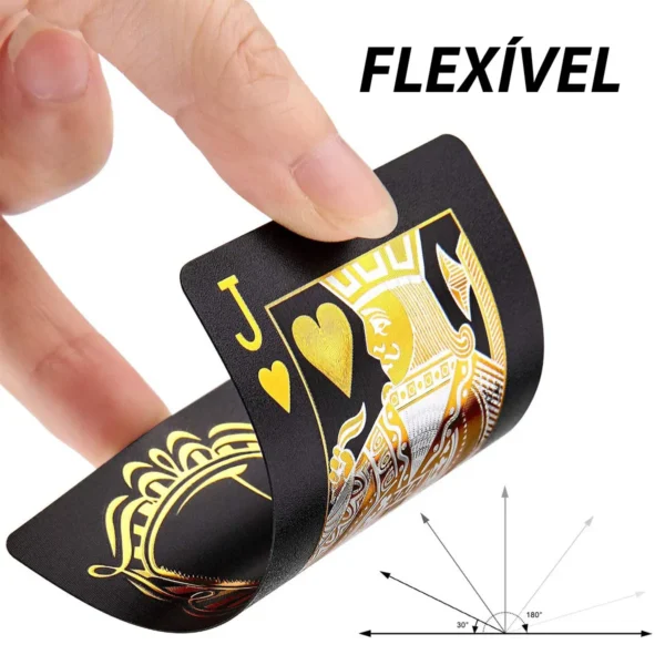 Baralho Skull Dourado em PVC – Edição de Luxo com 54 Cartas | Design Moderno e Sofisticado - Imagem 5