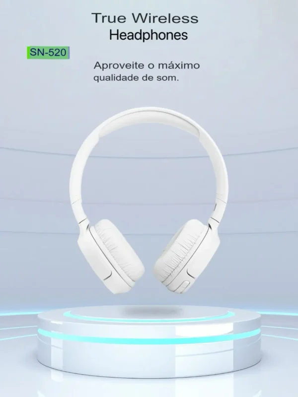 Fone de Ouvido Bluetooth T520BT com Microfone | Bateria 57h, Graves Potentes, Dobrável - Imagem 2