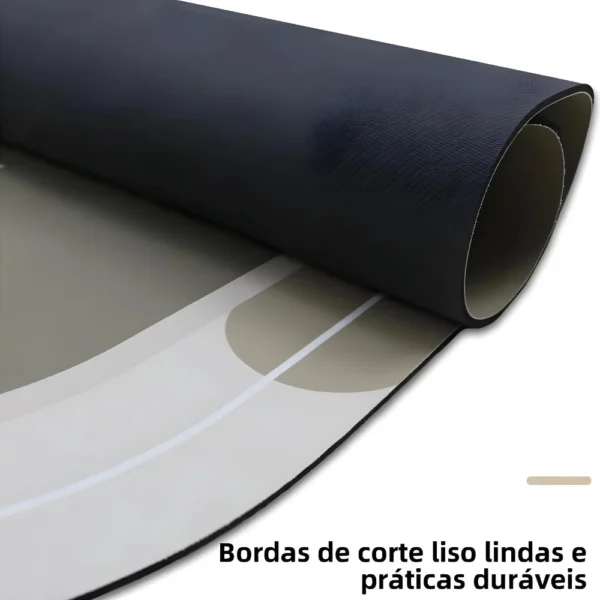 Tapete Oval Antiderrapante para Banheiro 60x40cm – Secagem Rápida, Absorvente e Confortável - Imagem 3