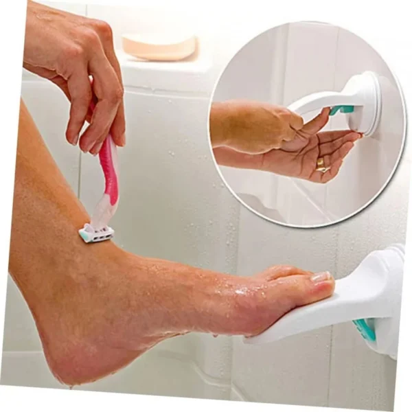 Suporte de Pé com Ventosa para Banheiro – Apoio para Depilação, Higiene e Conforto no Chuveiro - Imagem 4