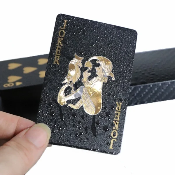 Baralho Luxo Black Gold à Prova D’Água – Edição Mágica Colecionável com Estojo Preto - Imagem 9