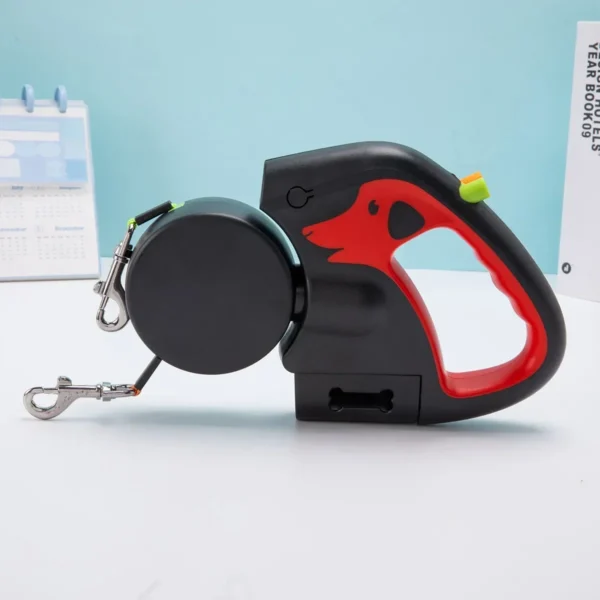 Guia Retrátil Duplo com Lanterna, Suporte de Saquinhos e Tecnologia Antienrosco – 3m para 2 Cães - Imagem 21