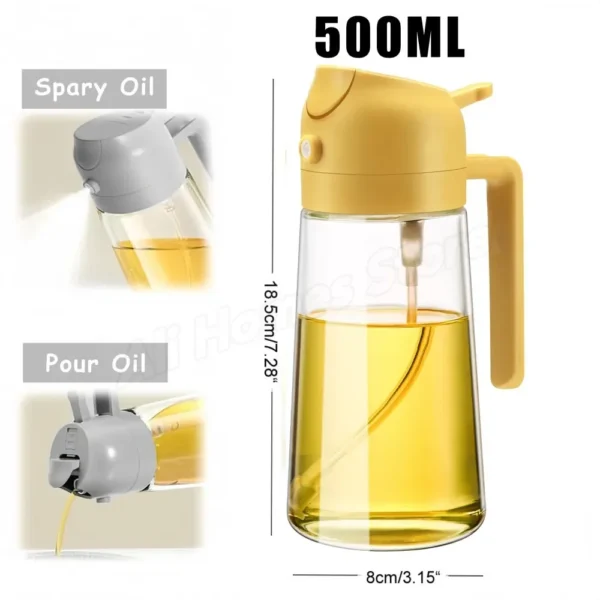 Borrifador de Óleo 2 em 1 com 500ml – Spray para Cozinha, Churrasco, Assados e Saladas - Imagem 12
