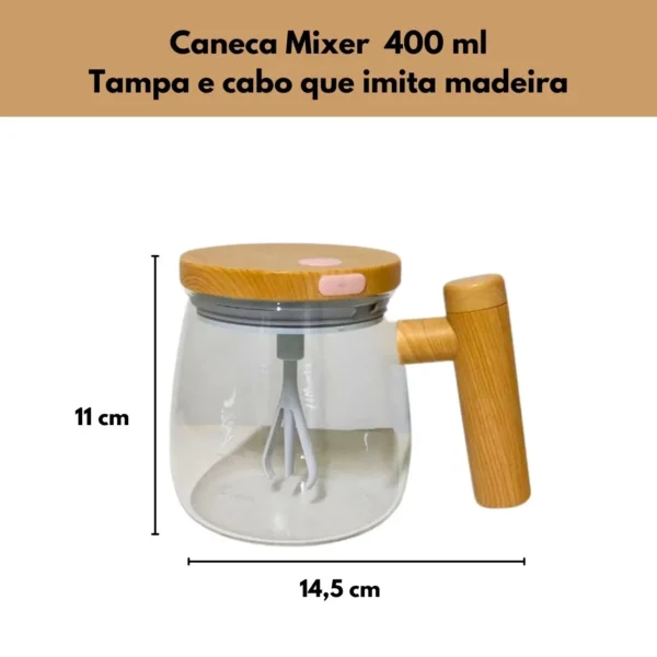Copo Mixer Automático Zürich 400ml USB Recarregável – Mistura com 1 Clique | Ideal para Café, Chá, Chocolate Quente e Mais - Imagem 6