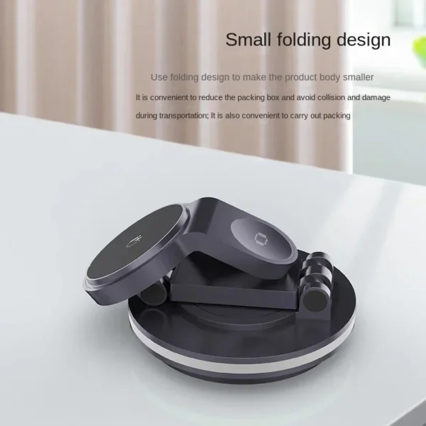 Carregador Magnético Dobrável Sem Fio, Carregador 4 em 1 para Apple iPhone 15 Pro Max, 14, 13, 12, Airpods 3, 2 Pro - Imagem 3