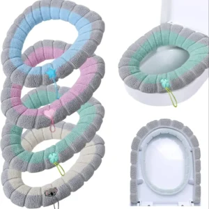 Assento Almofadado para Vaso Sanitário com Alça Higiênica | Lavável, Térmico e Universal – 4 Cores