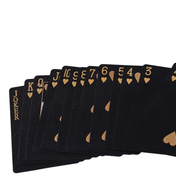 Baralho Luxo Black Gold à Prova D’Água – Edição Mágica Colecionável com Estojo Preto - Imagem 4