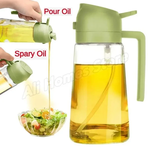 Borrifador de Óleo 2 em 1 com 500ml – Spray para Cozinha, Churrasco, Assados e Saladas - Imagem 3