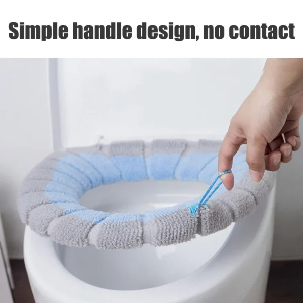 Assento Almofadado para Vaso Sanitário com Alça Higiênica | Lavável, Térmico e Universal – 4 Cores - Imagem 4