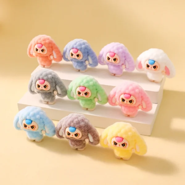 Mini Bonecos Labubu 4cm (9 Peças) — Decorativo, Colecionável, Flocking Premium, Embalagem Original - Imagem 8