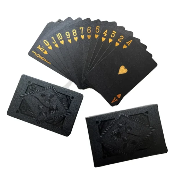 Baralho Luxo Black Gold à Prova D’Água – Edição Mágica Colecionável com Estojo Preto - Imagem 7