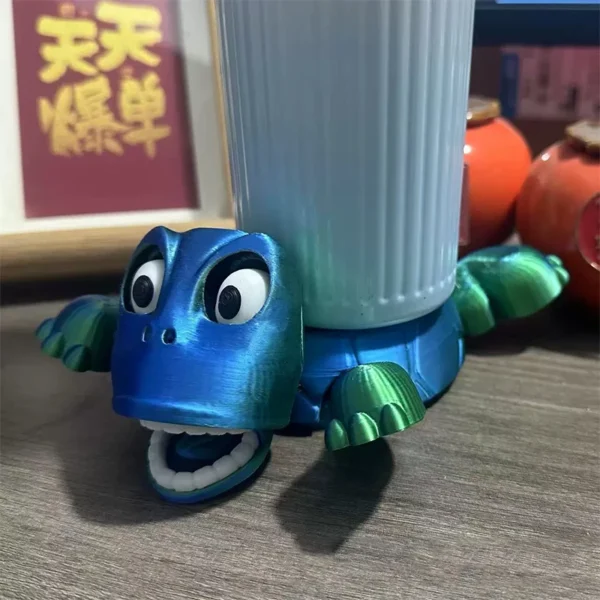 Porta-Copo 3D Tartaruga Divertida | Estampa Engraçada | Decoração Criativa para Casa e Escritório - Imagem 4