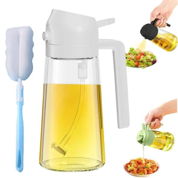 Borrifador de Óleo 2 em 1 com 500ml – Spray para Cozinha, Churrasco, Assados e Saladas - Imagem 11