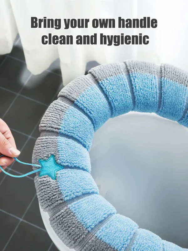 Assento Almofadado para Vaso Sanitário com Alça Higiênica | Lavável, Térmico e Universal – 4 Cores - Imagem 13