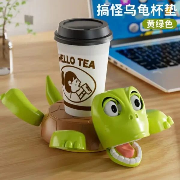 Porta-Copo 3D Tartaruga Divertida | Estampa Engraçada | Decoração Criativa para Casa e Escritório - Imagem 10