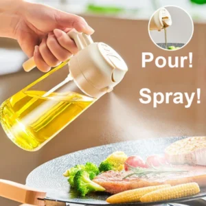 Borrifador de Óleo 2 em 1 com 500ml – Spray para Cozinha, Churrasco, Assados e Saladas