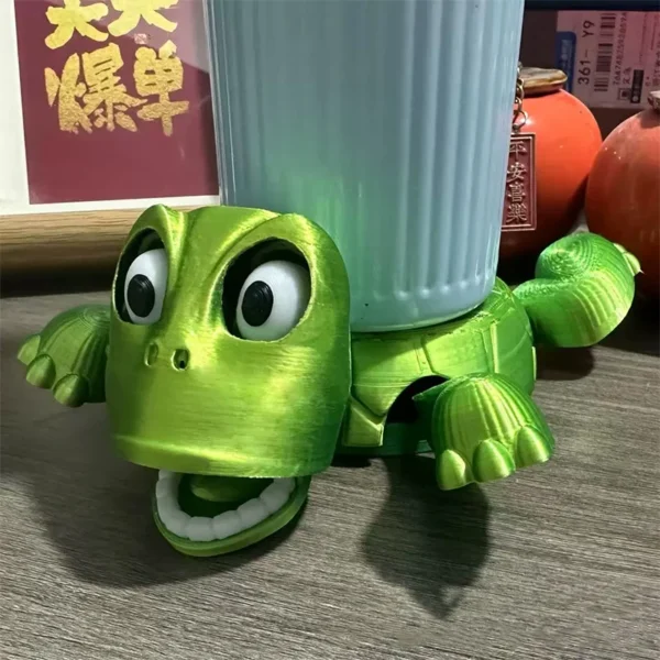 Porta-Copo 3D Tartaruga Divertida | Estampa Engraçada | Decoração Criativa para Casa e Escritório - Imagem 19