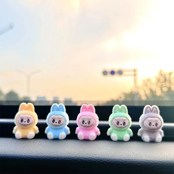Mini Bonecos Labubu 4cm (9 Peças) — Decorativo, Colecionável, Flocking Premium, Embalagem Original - Imagem 6