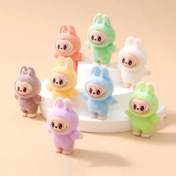 Mini Bonecos Labubu 4cm (9 Peças) — Decorativo, Colecionável, Flocking Premium, Embalagem Original - Imagem 5