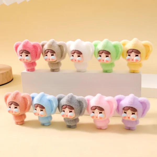 Mini Bonecos Labubu 4cm (9 Peças) — Decorativo, Colecionável, Flocking Premium, Embalagem Original - Imagem 7