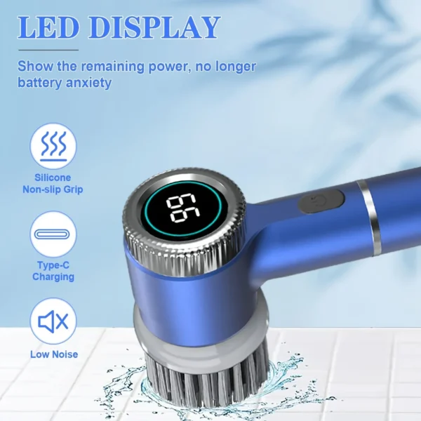 Escova Elétrica 5 em 1 Xiaomi MIJIA Recarregável | Limpeza Profunda com Display LED e 5 Escovas | IPX7 à Prova d’Água - Imagem 15