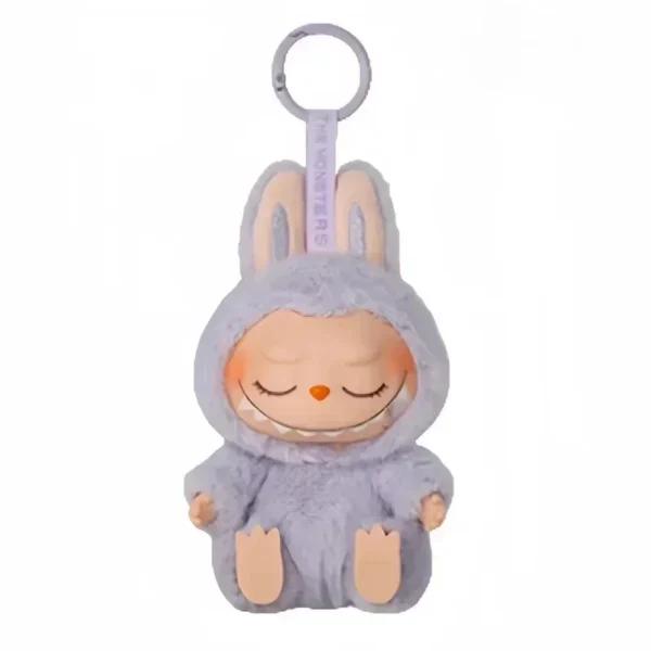 Boneco Colecionável Labubu "Have a Seat" – Blind Box 1:1 | Estilo Kawaii com Acabamento Flocking e Pingente Decorativo - Imagem 6