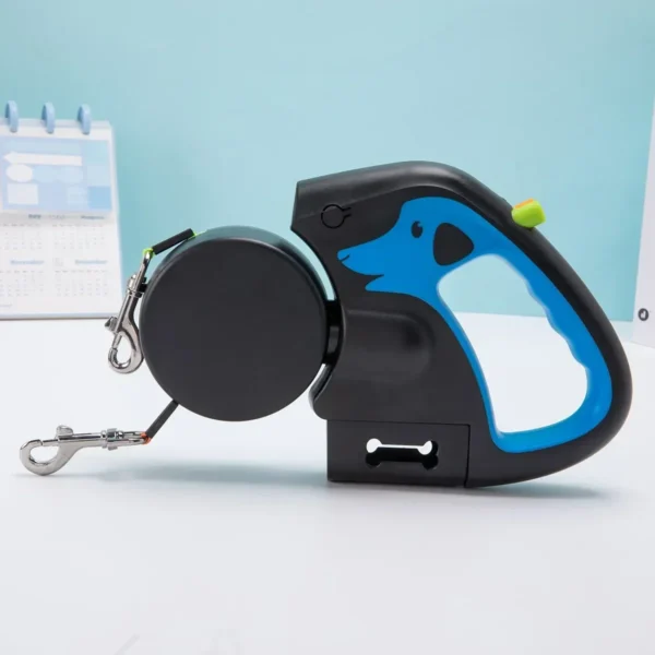 Guia Retrátil Duplo com Lanterna, Suporte de Saquinhos e Tecnologia Antienrosco – 3m para 2 Cães - Imagem 22