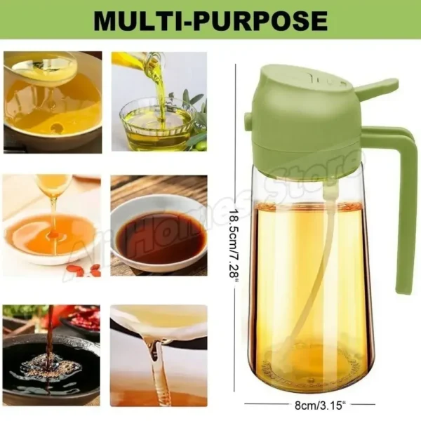 Borrifador de Óleo 2 em 1 com 500ml – Spray para Cozinha, Churrasco, Assados e Saladas - Imagem 5