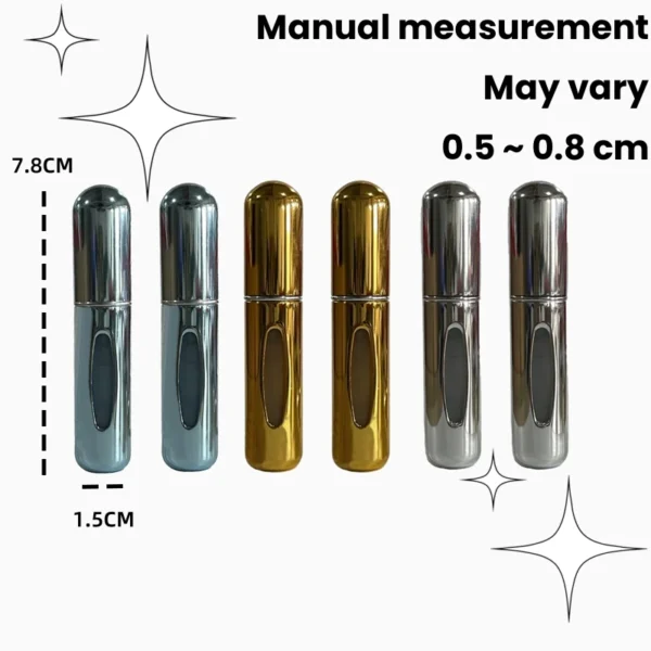 Mini Spray Portátil 5ml para Perfume ou Álcool | Recarregável, Elegante e Ideal para Viagens - Imagem 6