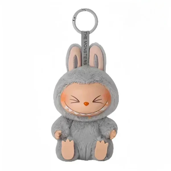 Boneco Colecionável Labubu "Have a Seat" – Blind Box 1:1 | Estilo Kawaii com Acabamento Flocking e Pingente Decorativo - Imagem 8