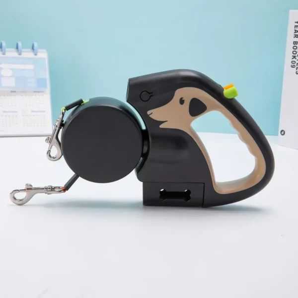 Guia Retrátil Duplo com Lanterna, Suporte de Saquinhos e Tecnologia Antienrosco – 3m para 2 Cães - Imagem 23