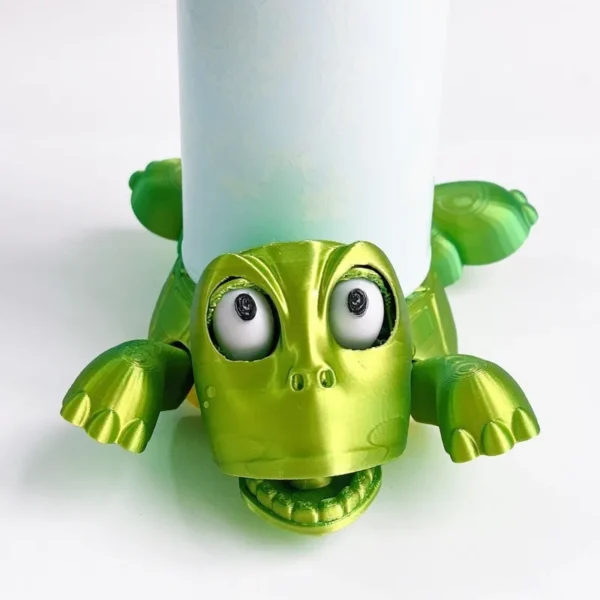 Porta-Copo 3D Tartaruga Divertida | Estampa Engraçada | Decoração Criativa para Casa e Escritório - Imagem 13