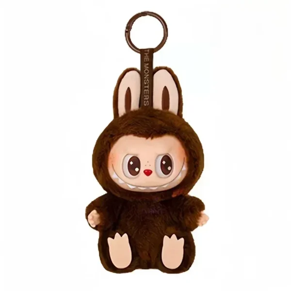 Boneco Colecionável Labubu "Have a Seat" – Blind Box 1:1 | Estilo Kawaii com Acabamento Flocking e Pingente Decorativo - Imagem 7