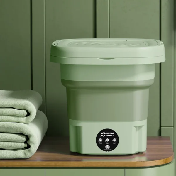 Mini Máquina de Lavar Dobrável 8L – Portátil, Compacta e Ideal para Roupas Íntimas, Meias e Itens Delicados | 3 Programas de Lavagem - Imagem 7
