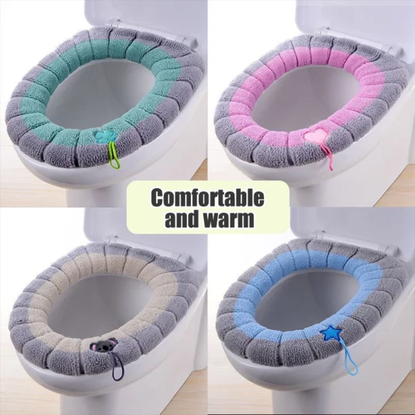 Assento Almofadado para Vaso Sanitário com Alça Higiênica | Lavável, Térmico e Universal – 4 Cores - Imagem 2