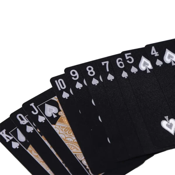 Baralho Luxo Black Gold à Prova D’Água – Edição Mágica Colecionável com Estojo Preto - Imagem 5