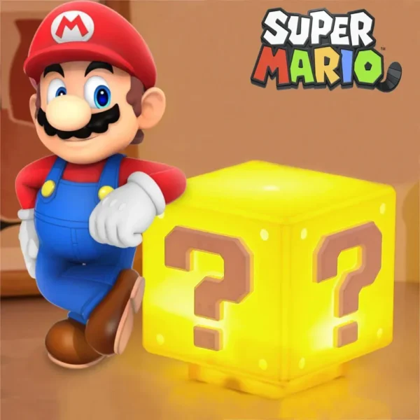 Luminária LED Super Mario Bloco de Interrogação com Som  | USB Recarregável| Presente Gamer Incrível - Imagem 3