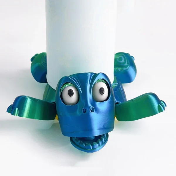 Porta-Copo 3D Tartaruga Divertida | Estampa Engraçada | Decoração Criativa para Casa e Escritório - Imagem 11